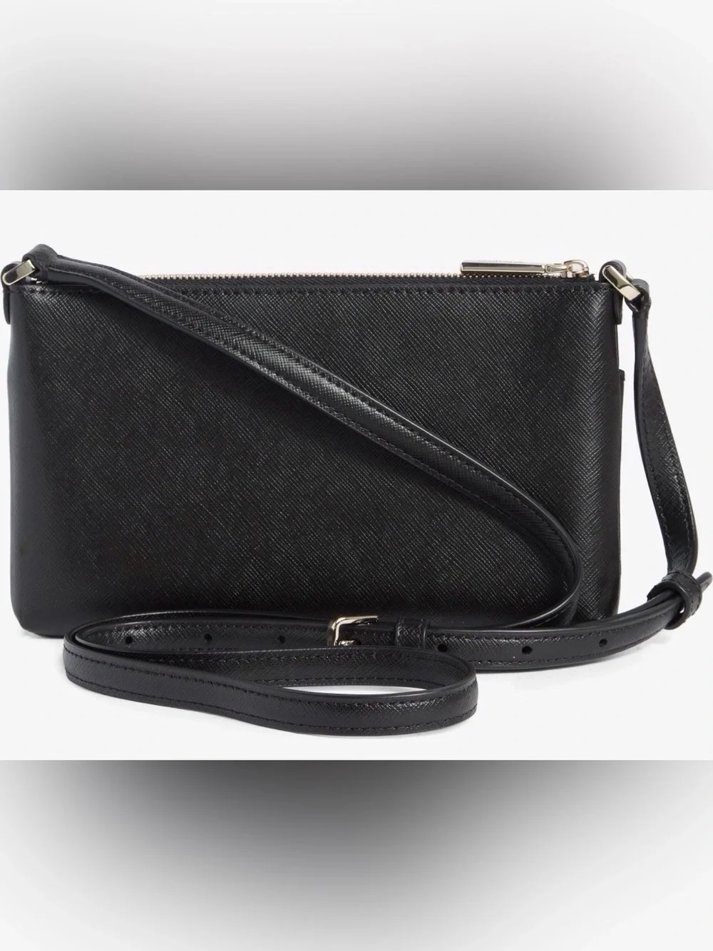 NEW kate spade new york textured leather crossbody bag with removable pouch